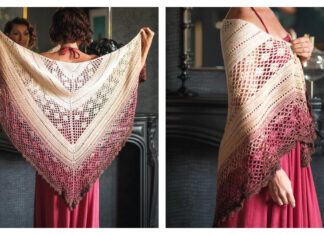 Sunset Diamonds Lace Shawl Crochet Free Pattern