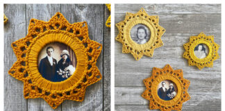 Sunshine Photo Frame Crochet Free Pattern