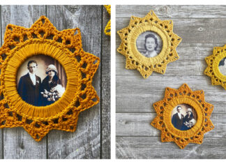 Sunshine Photo Frame Crochet Free Pattern