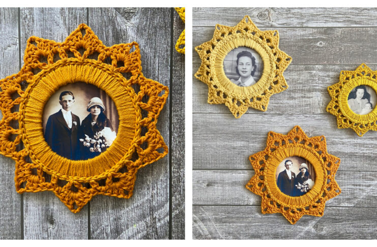 Sunshine Photo Frame Crochet Free Pattern