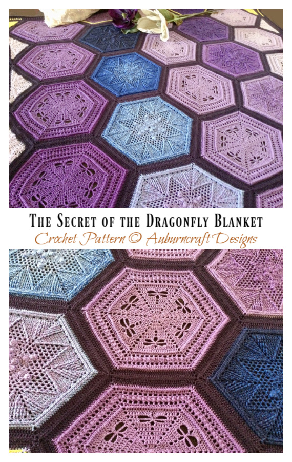 The Secret of the Dragonfly Blanket Crochet Pattern