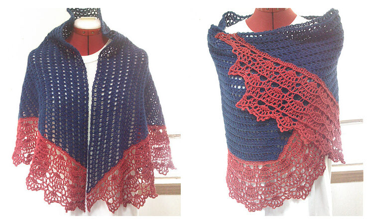Trapezium Shawl Crochet Free Pattern