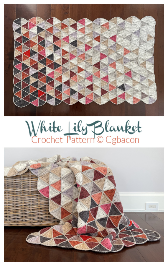 White Lily Blanket Crochet Pattern