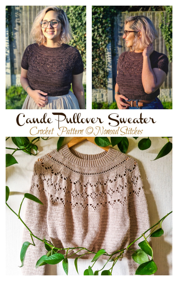 Cande Pullover Sweater Crochet Pattern
