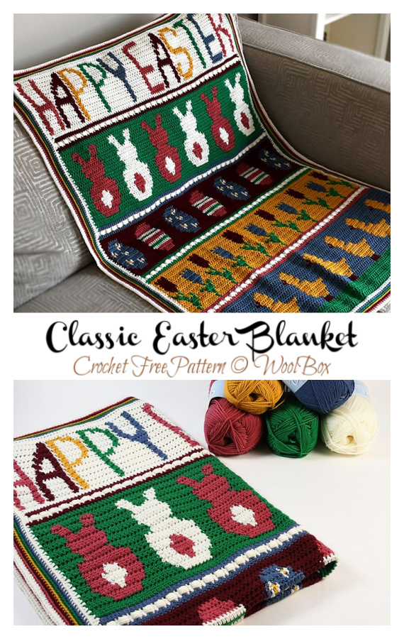Classic Easter Blanket Crochet Free Pattern