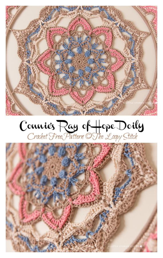 Connie's Ray of Hope Doily Crochet Free Pattern