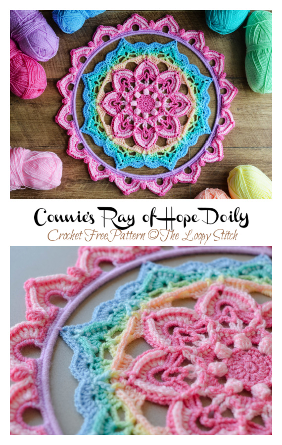 Connie's Ray of Hope Doily Crochet Free Pattern