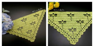 Dragonfly Shawlette Crochet Free Pattern