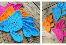 Fancy Goldfish Coaster Crochet Free Pattern