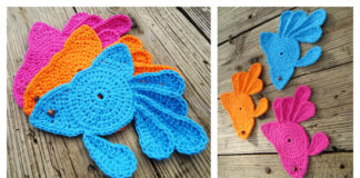 Fancy Goldfish Coaster Crochet Free Pattern