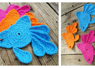 Fancy Goldfish Coaster Crochet Free Pattern