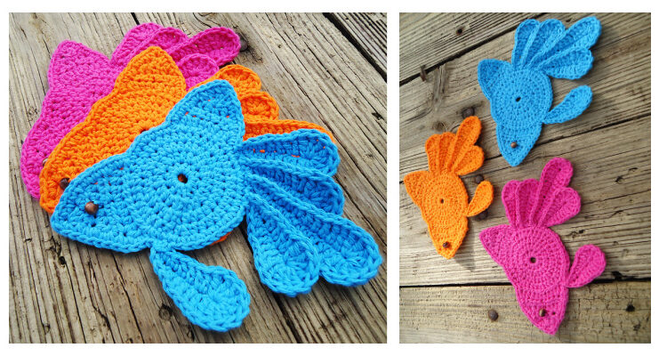 Fancy Goldfish Coaster Crochet Free Pattern