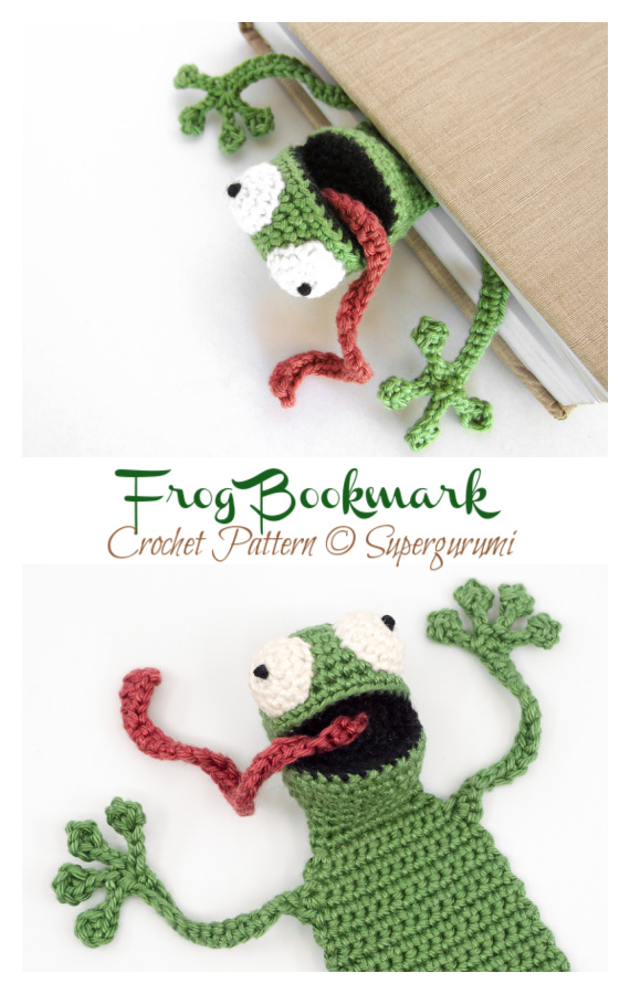 Frog Bookmark Crochet Pattern