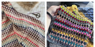 Granny Stripe Blanket Crochet Free Pattern