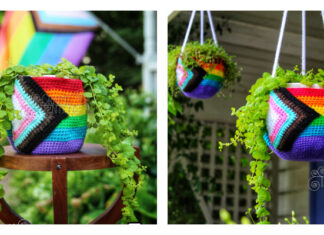 Pride Planter Cozies Crochet Free Pattern