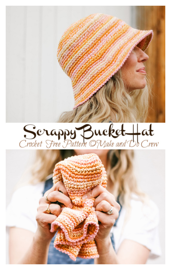 Scrappy Bucket Hat Crochet Free Pattern