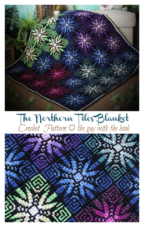 The Northern Tiles Blanket Crochet Pattern 