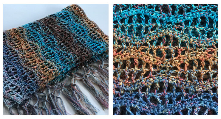Wave Wrap Shawl Crochet Free Pattern