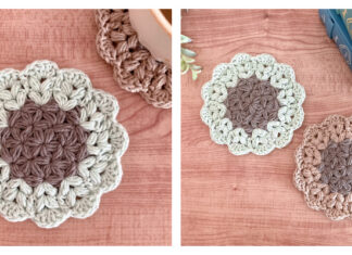 Jasmine Stitch Flower Coaster Crochet Free Pattern