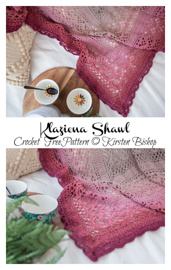 Klaziena Shawl Crochet Free Pattern