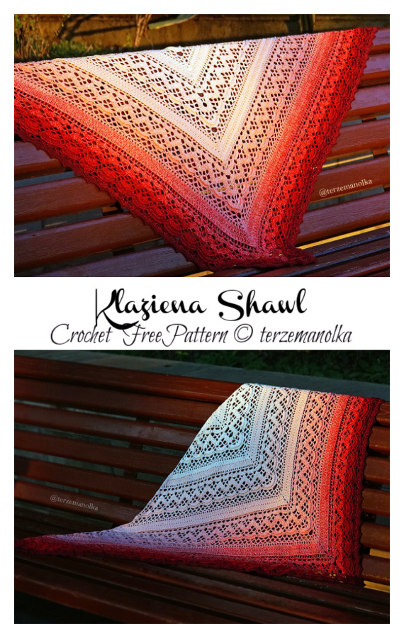 Klaziena Shawl Crochet Free Pattern