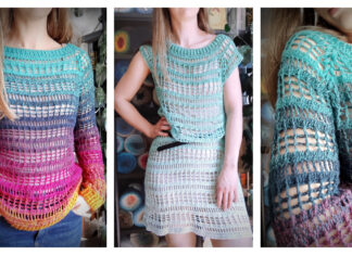 Marina Lace Pullover Sweater Crochet Free Pattern