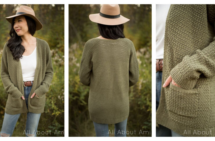 Olivewood Cardigan Crochet Free Pattern