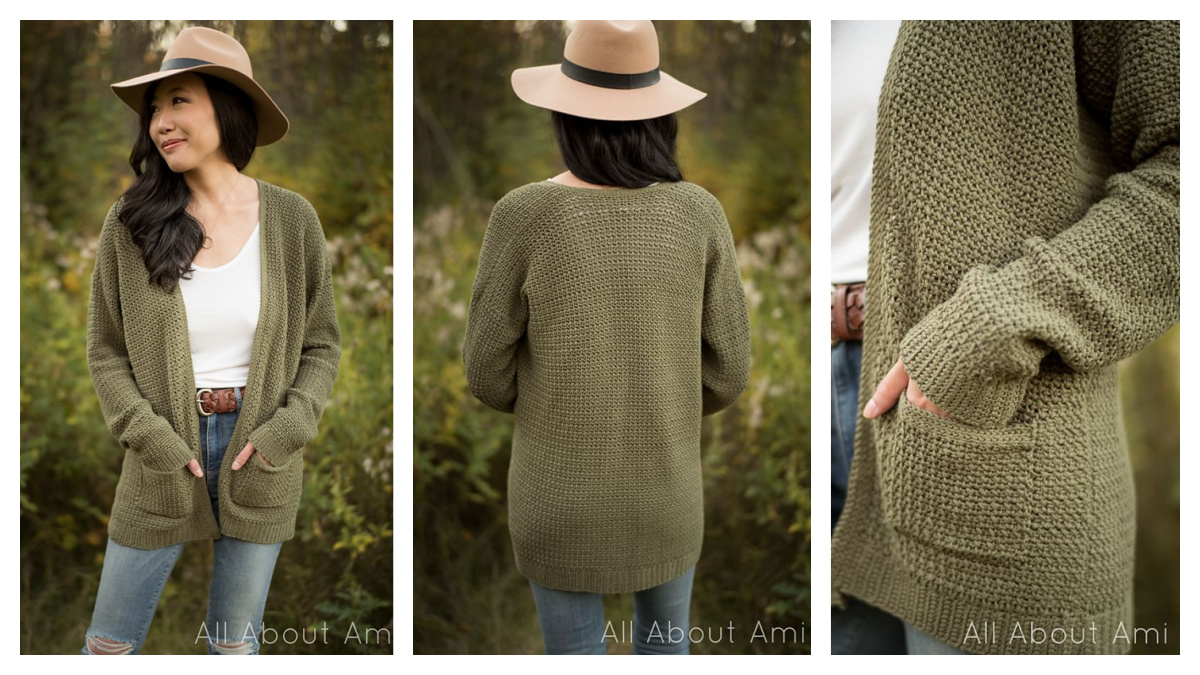 Olive Crochet Cardigan main image 1