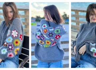 African Flower Sweater Crochet Pattern