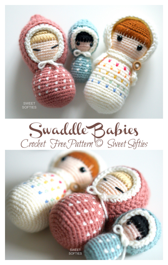 Amigurumi Swaddle Babies Crochet Free Pattern