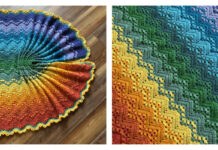 6-Day Sweetheart Rainbow Baby Blanket Crochet Free Pattern