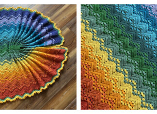 6-Day Sweetheart Rainbow Baby Blanket Crochet Free Pattern