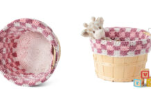 Gingham Bushel Basket Liner Crochet Free Pattern Gingham Bushel Basket Liner Crochet Free Pattern
