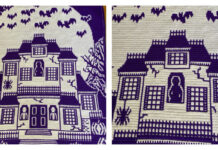 Haunted Hilltop Horror House Blanket Crochet Pattern