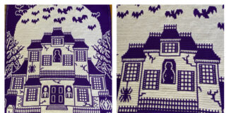 Haunted Hilltop Horror House Blanket Crochet Pattern