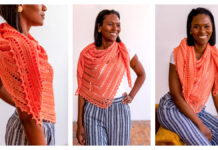 Mesh Montego Shawl Crochet Free Pattern