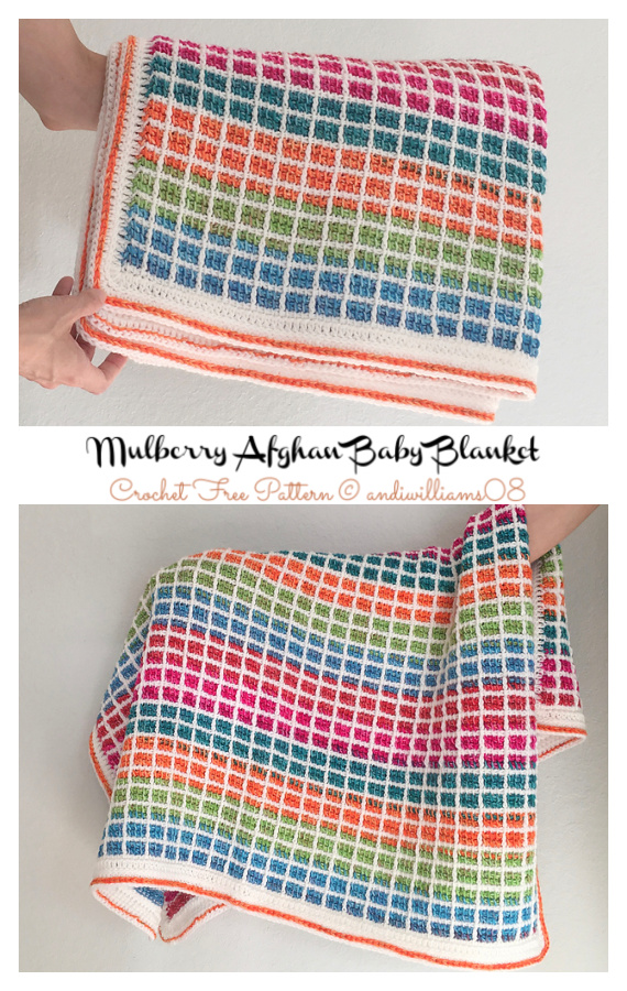 Mulberry Afghan Baby Blanket Crochet Free Pattern