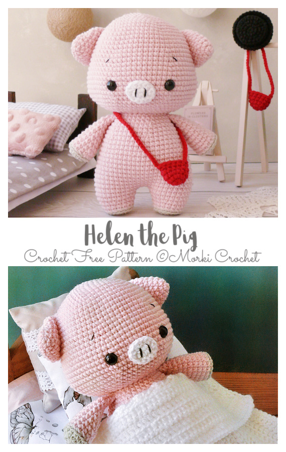 Amigurumi Helen the Pig Crochet Free Pattern