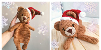 Christmas Bear Lovey Crochet Free Pattern