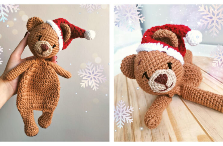 Christmas Bear Lovey Crochet Free Pattern Christmas Bear Lovey Crochet Free Pattern