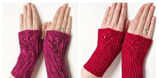 Consider Owls Fingerless Gloves Crochet Pattern