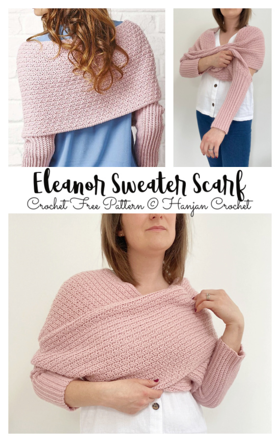 Eleanor Sweater Scarf Crochet Free Pattern