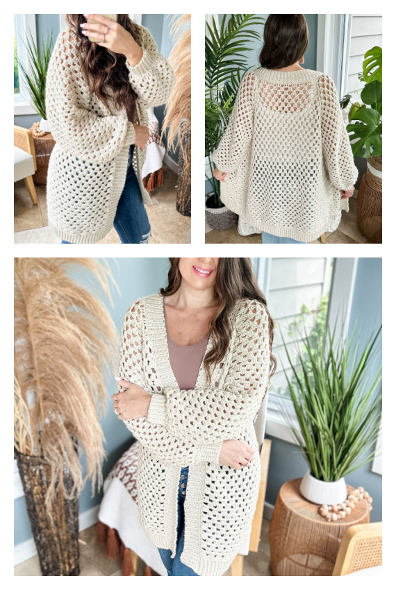 Granny Pop Cardigan Crochet Pattern 