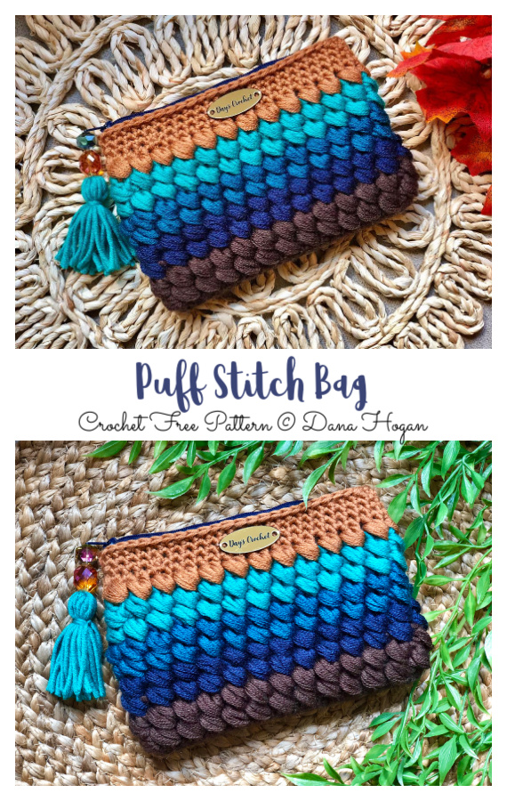 Puff Stitch Bag Crochet Free Pattern