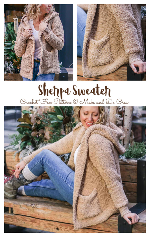 Sherpa Sweater Free Crochet Pattern