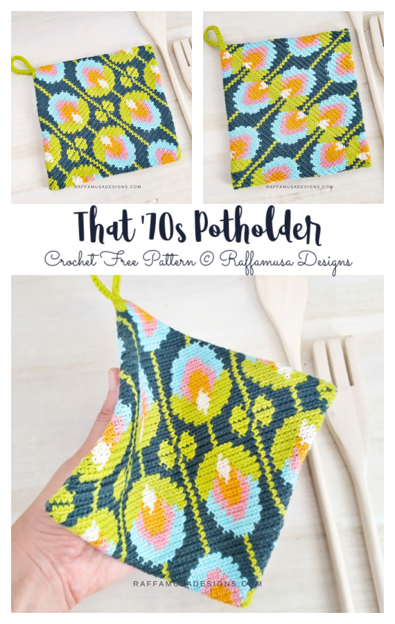 That '70s Potholder Crochet Free Pattern
