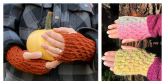 Woodland Mitts Crochet Free Pattern