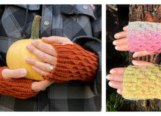 Woodland Mitts Crochet Free Pattern