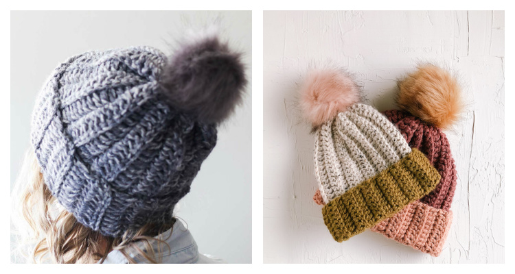 1.5 Hour Beanie Hat Crochet Free Pattern - Crochet & Knitting