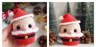 Amigurumi Santa Claus Cupcake Crochet Free Pattern